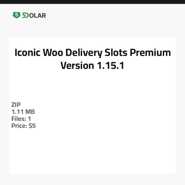 Iconic Woo Delivery Slots Premium - Version 1.15.1