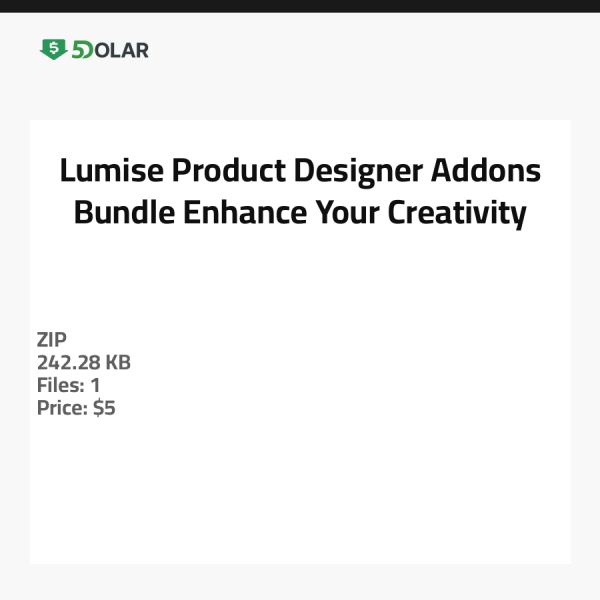 Lumise Produktdesigner Addons Bundle - Steigern Sie Ihre Kreativität