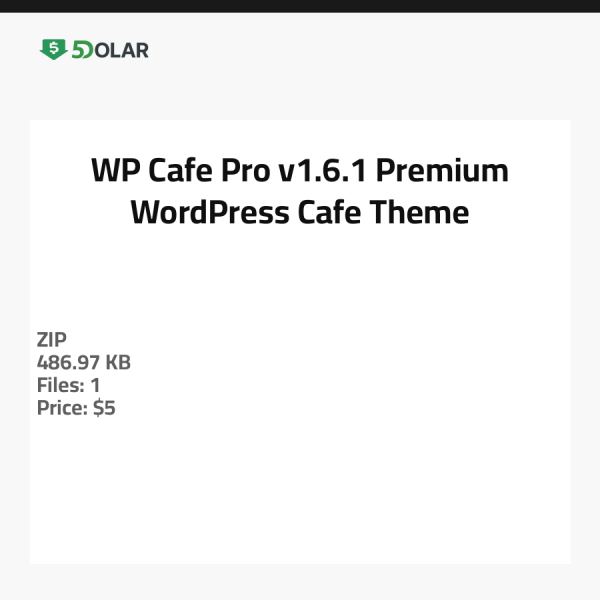 WP Cafe Pro v1.6.1 - ثيم مقهى ووردبريس متميز