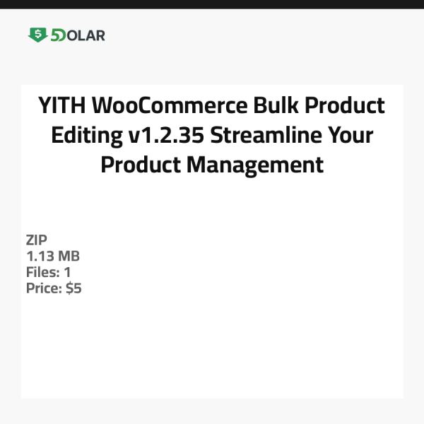 YITH WooCommerce Bulk Product Editing v1.2.35 - تبسيط إدارة المنتجات الخاصة بك