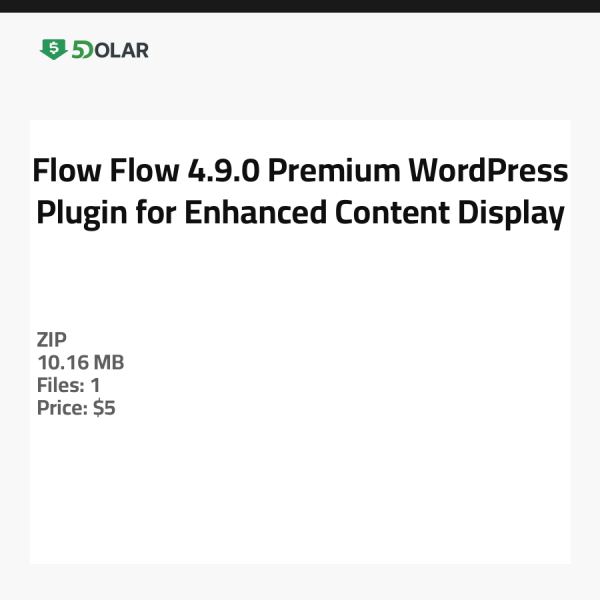 Flow Flow 4.9.0 - إضافة ووردبريس مميزة لعرض المحتوى المحسن