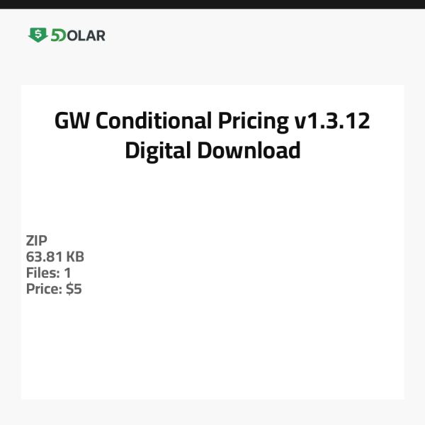 GW Conditional Pricing v1.3.12 - Digitaler Download