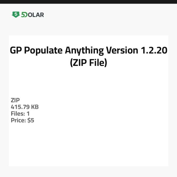 GP Populate Anything - الإصدار 1.2.20 (ملف ZIP)
