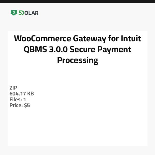 بوابة WooCommerce لـ Intuit QBMS 3.0.0 - معالجة المدفوعات الآمنة