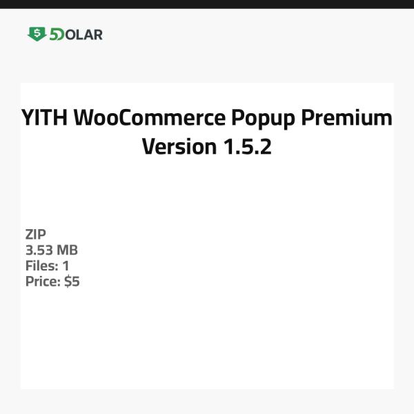 YITH WooCommerce Popup Premium - الإصدار 1.5.2
