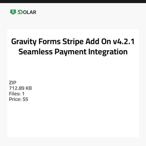 Gravity Forms Stripe Add-On v4.2.1 - Nahtlose Zahlungsintegration