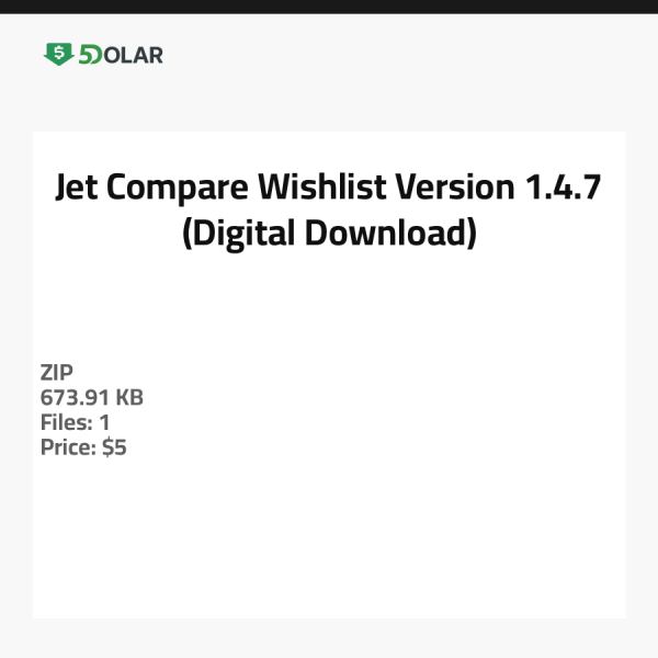 Jet Compare Wishlist - Version 1.4.7 (Digitaler Download)