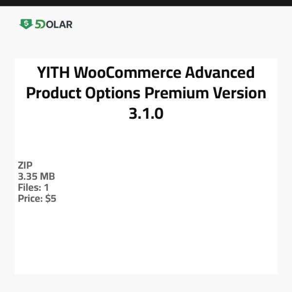 YITH WooCommerce Advanced Product Options Premium - النسخة 3.1.0