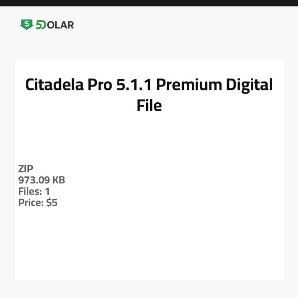 Citadela Pro 5.1.1 - Premium Digital Datei