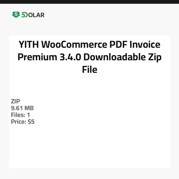 YITH WooCommerce PDF Invoice Premium 3.4.0 - ملف مضغوط قابل للتنزيل