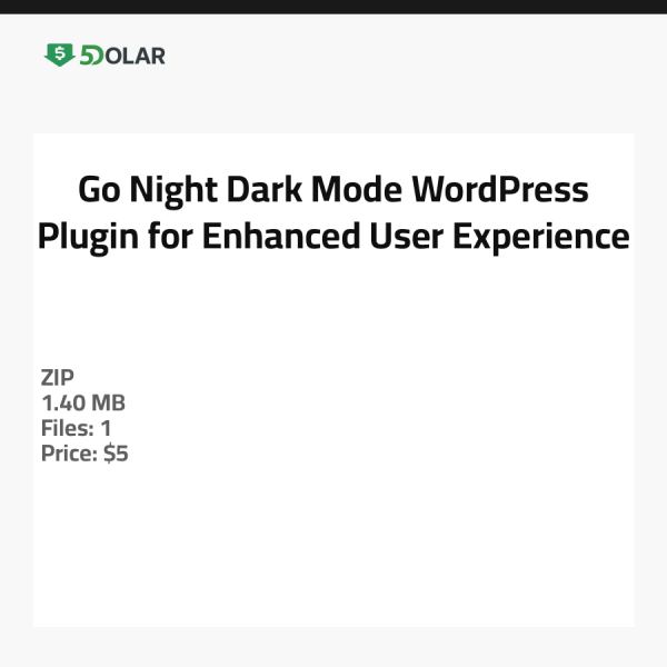 Go Night Dark Mode - WordPress-Plugin für ein verbessertes Benutzererlebnis