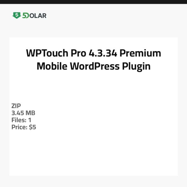 WPTouch Pro 4.3.34 - ملحق ووردبريس موبايل بريميوم