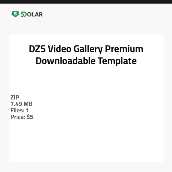 DZS Video Galerie - Premium Downloadbare Vorlage