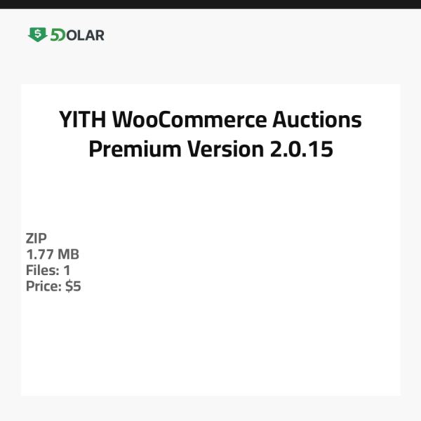 YITH WooCommerce Auctions Premium - الإصدار 2.0.15