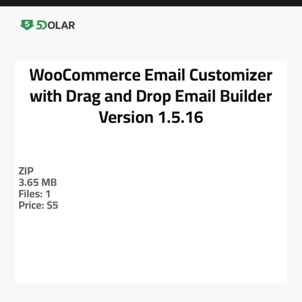 مخصص بريد WooCommerce مع منشئ بريد بالسحب والإفلات - الإصدار 1.5.16