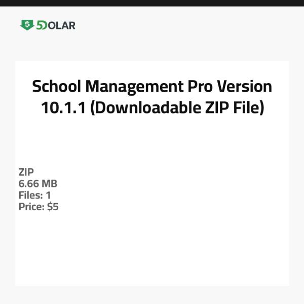 إدارة المدارس برو - النسخة 10.1.1 (ملف ZIP قابل للتنزيل)