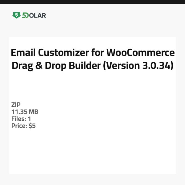 مخصص البريد الإلكتروني لـ WooCommerce - منشئ بالسحب والإفلات (الإصدار 3.0.34)