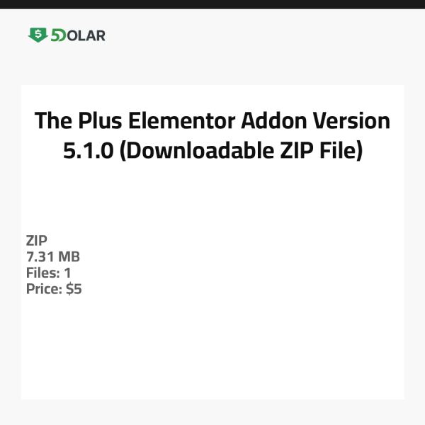 إضافة The Plus Elementor - الإصدار 5.1.0 (ملف ZIP قابل للتنزيل)