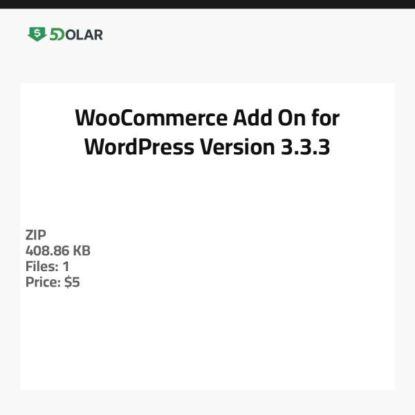إضافة WooCommerce لـ WordPress - الإصدار 3.3.3