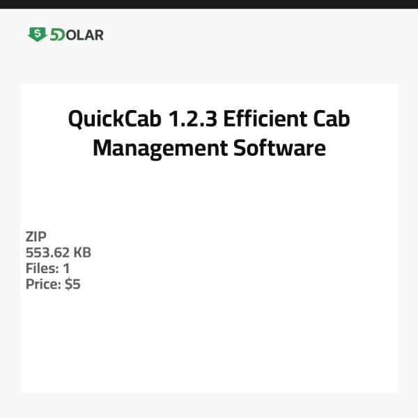 QuickCab 1.2.3 - برنامج إدارة سيارات الأجرة الفعال