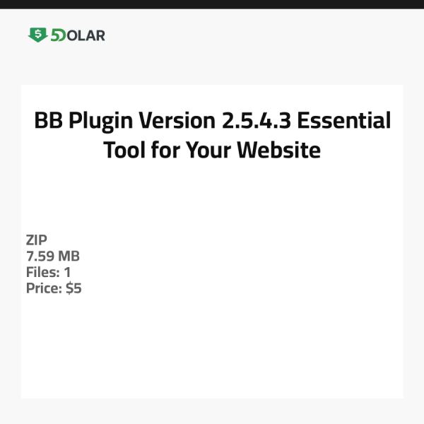 إصدار BB Plugin 2.5.4.3 - أداة أساسية لموقعك الإلكتروني