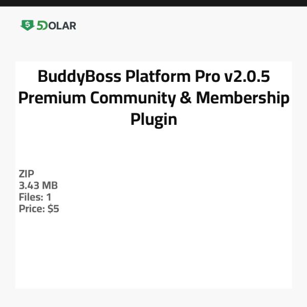 BuddyBoss Platform Pro v2.0.5 - ملحق المجتمع والعضوية المتميز