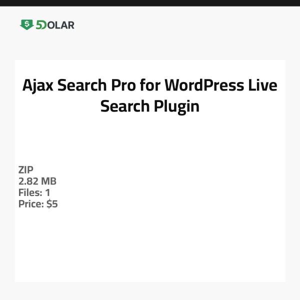 Ajax Search Pro لـ WordPress - إضافة البحث المباشر
