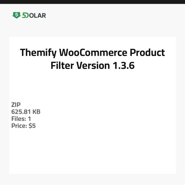 فلتر منتجات Themify WooCommerce - الإصدار 1.3.6