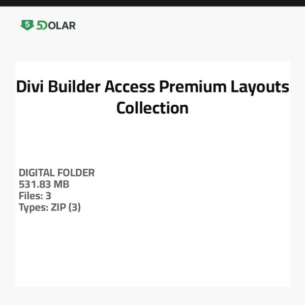 وصول منشئ Divi - مجموعة التخطيطات المميزة