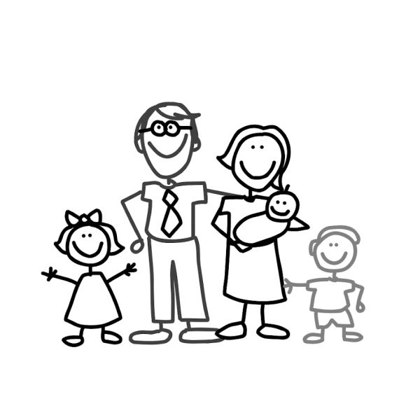 Familia - Familie: Kreative Illustrationen Sammlung