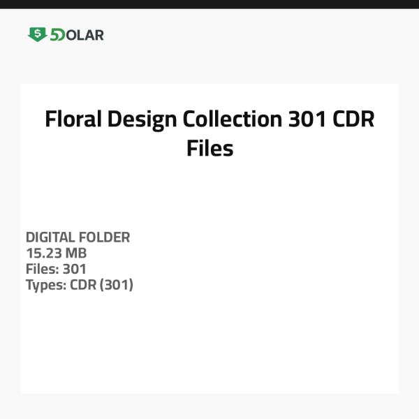 Blumendesign-Kollektion - 301 CDR-Dateien