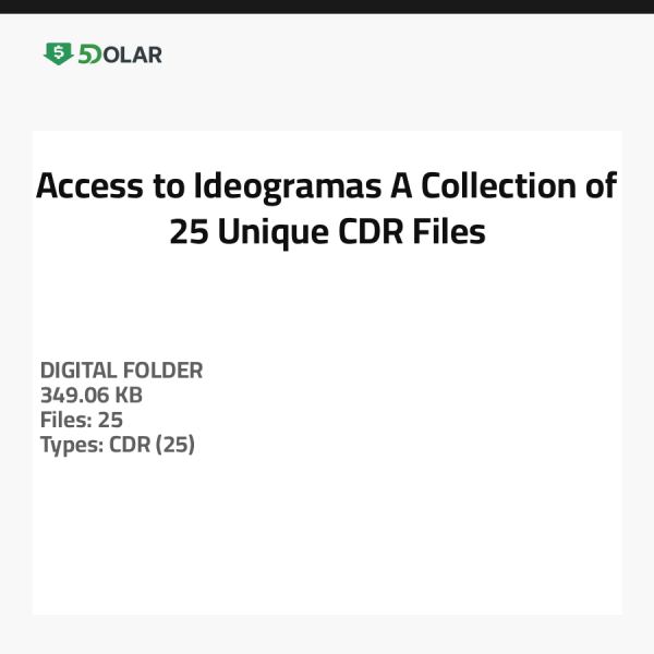 Zugang zu Ideogramas - Eine Sammlung von 25 einzigartigen CDR-Dateien