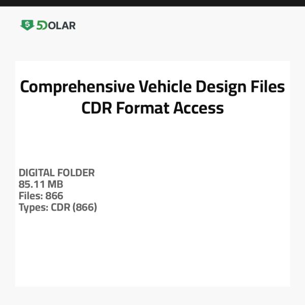 Umfassende Fahrzeugdesign-Dateien - CDR-Formatzugang
