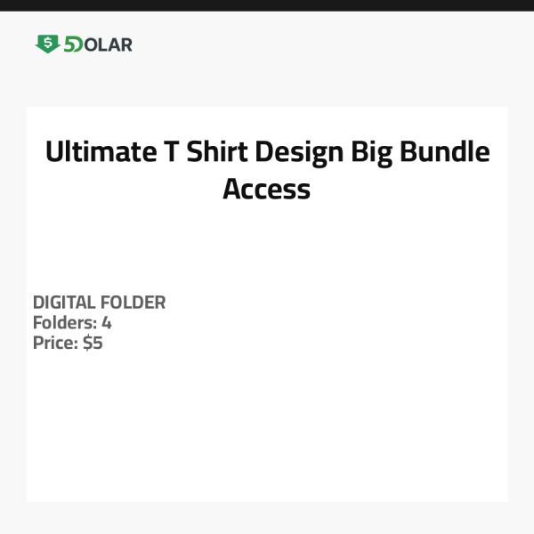 Ultimatives T-Shirt Design Großes Bundle Zugang