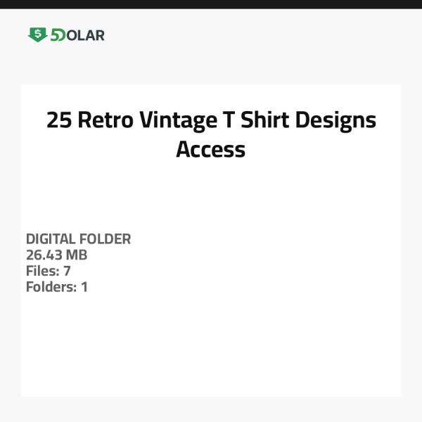 25 Retro Vintage T-Shirt Designs Zugang