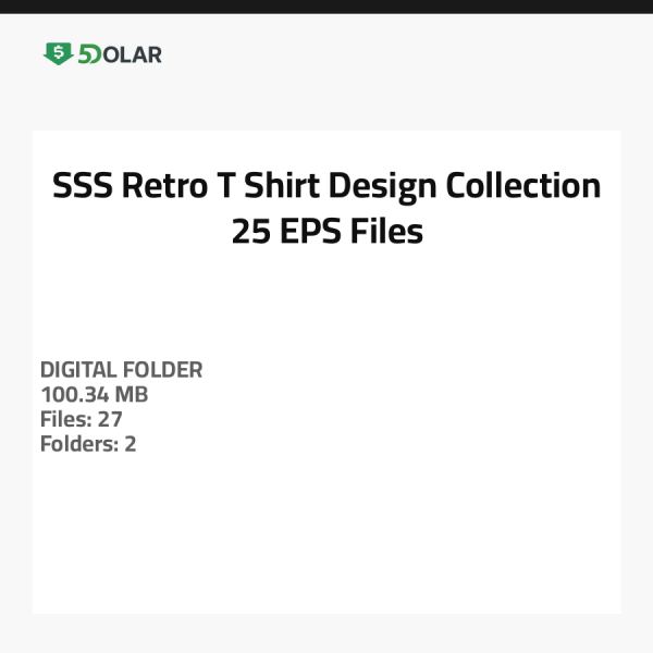 SSS Retro T-Shirt Design Kollektion - 25 EPS Dateien