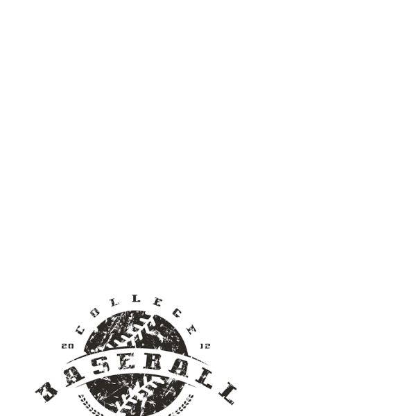 Grunge Baseball Logos T-Shirt Druck Vektor Sammlung