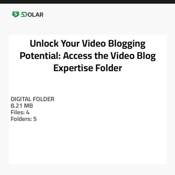Entfesseln Sie Ihr Video-Blogging-Potenzial: Zugriff auf den Video-Blog-Expertise-Ordner