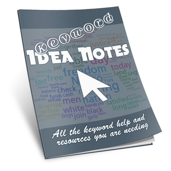 ملاحظات أفكار الكلمات الرئيسية - مجلد موارد شامل