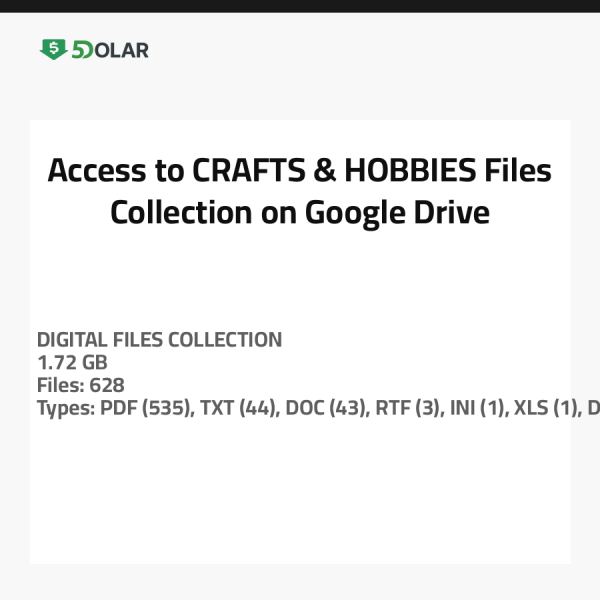 Zugang zu CRAFTS & HOBBIES - Dateisammlung auf Google Drive