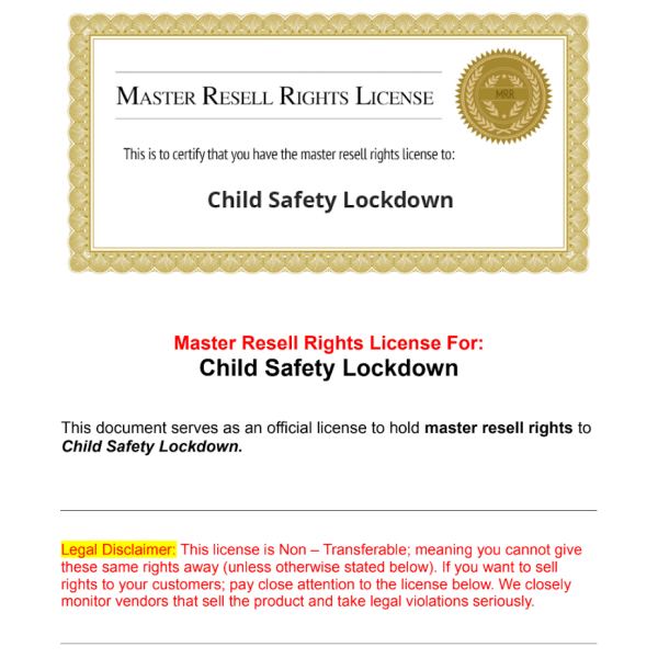 قفل أمان الأطفال: مجلد موارد شامل