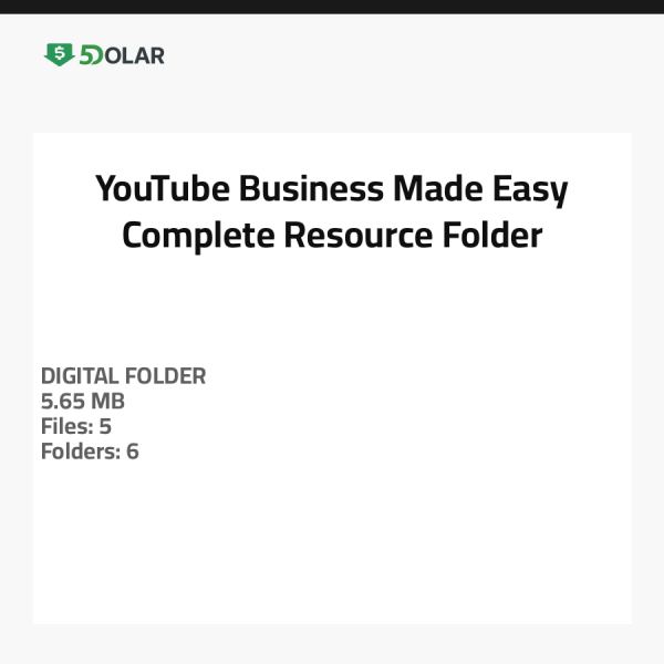YouTube-Geschäft leicht gemacht - Vollständiger Ressourcenordner