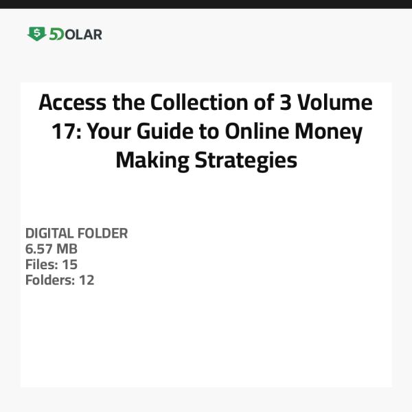 Zugriff auf die Sammlung von 3 Volumen 17: Ihr Leitfaden für Online-Geldverdienstrategien