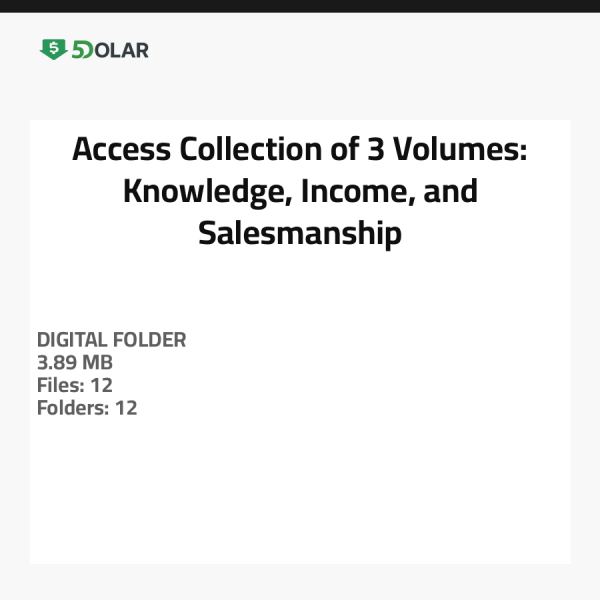 Zugriff auf die Sammlung von 3 Bänden: Wissen, Einkommen und Verkaufsfähigkeit