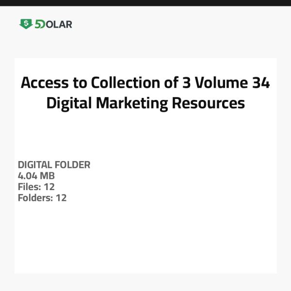 Zugang zur Sammlung von 3 Volumen 34 - Digitale Marketingressourcen