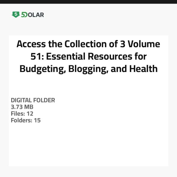 Zugriff auf die Sammlung von 3 Volumen 51: Wesentliche Ressourcen für Budgetierung, Blogging und Gesundheit