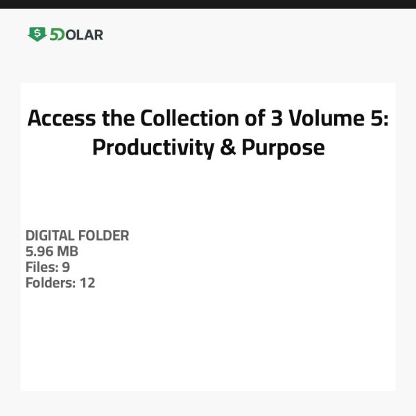 Zugriff auf die Sammlung von 3 Volumen 5: Produktivität & Zweck