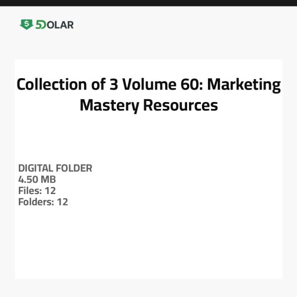 Sammlung von 3 Band 60: Ressourcen für Marketing-Meisterschaft