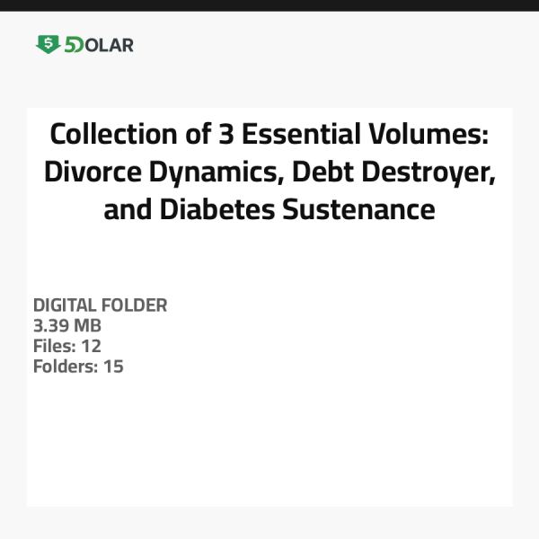 Sammlung von 3 wesentlichen Bänden: Scheidungsdynamik, Schuldenvernichter und Diabetes-Ernährung