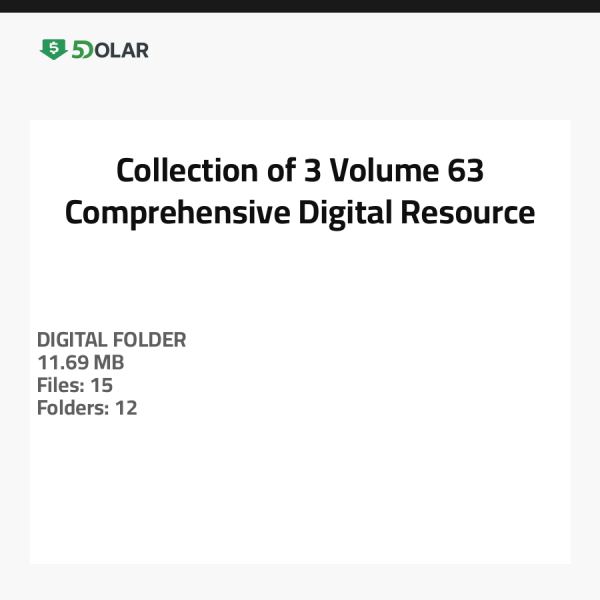 Sammlung von 3 Volumen 63 - Umfassende digitale Ressource